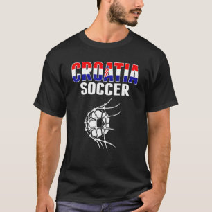 T-shirt Balle de foot croate dans le filet  Supporters de 