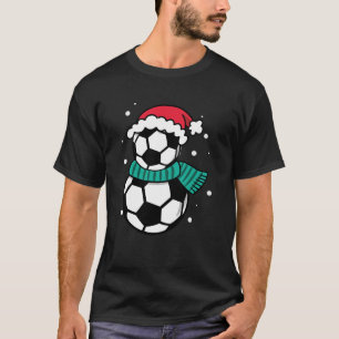 T-shirt Balle de football de Noël Chapeau de Noël