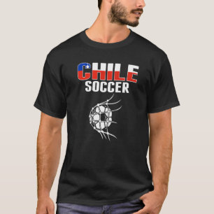 T-shirt Balle de football du Chili dans le filet But  Supp