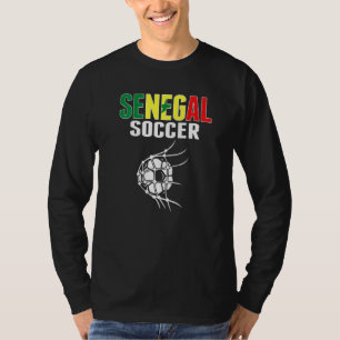 T-shirt Balle de football du Sénégal dans le filet  Suppor