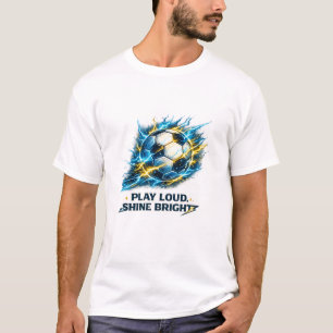 T-shirt Balle de Football Électrique   Jouez Fort Éclairez