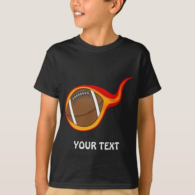 T-shirt balle de football flamboyante (Devant)