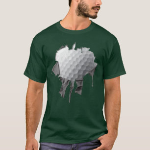 T-shirt Balle de golf déchirée