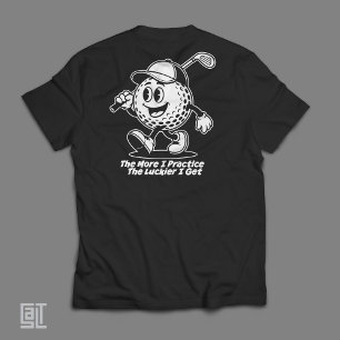 T-shirt Balle de Golf Drôle de Dessin Animé Plus Je Prati