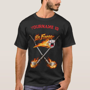 T-shirt Balle de Golf En Feu – Drôle Balle de Golf Flamboy
