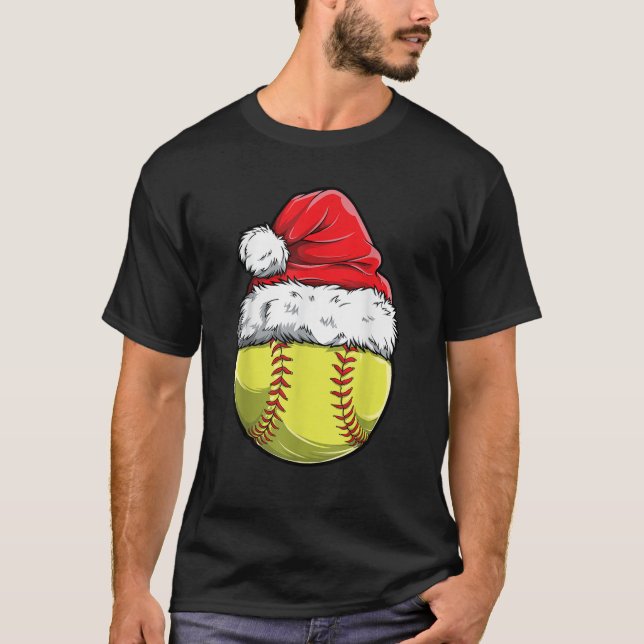 T-shirt Balle de Noël Balle de Noël Noël Chapeau Noël Fill (Devant)