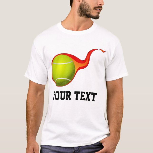 T-shirt balle de tennis enflammée (Devant)