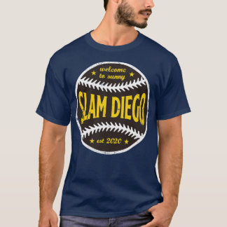 T-shirt Balle rétro Slam Diego Jaune