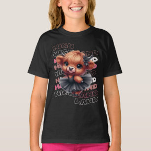 T-shirt Ballerina de la vache des Highlands - animal de Ka