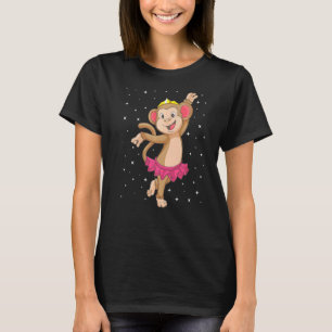 T-shirt Ballerina Monkey Ballet Dancer Enfants Filles Ball