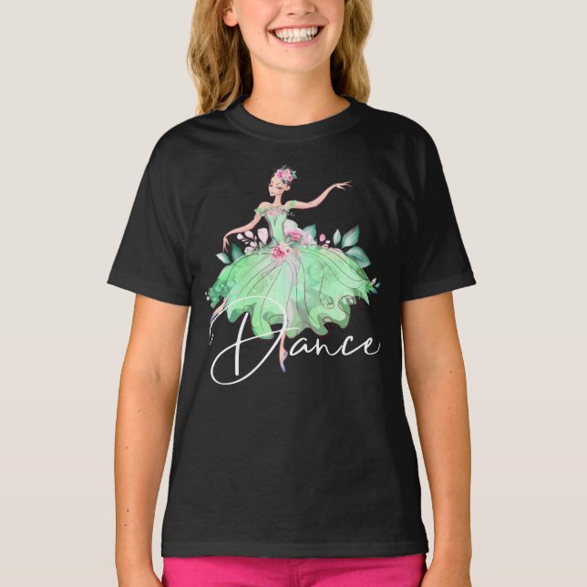 T-shirt Ballerina rose ballet habille les filles DANCE gre (Devant)