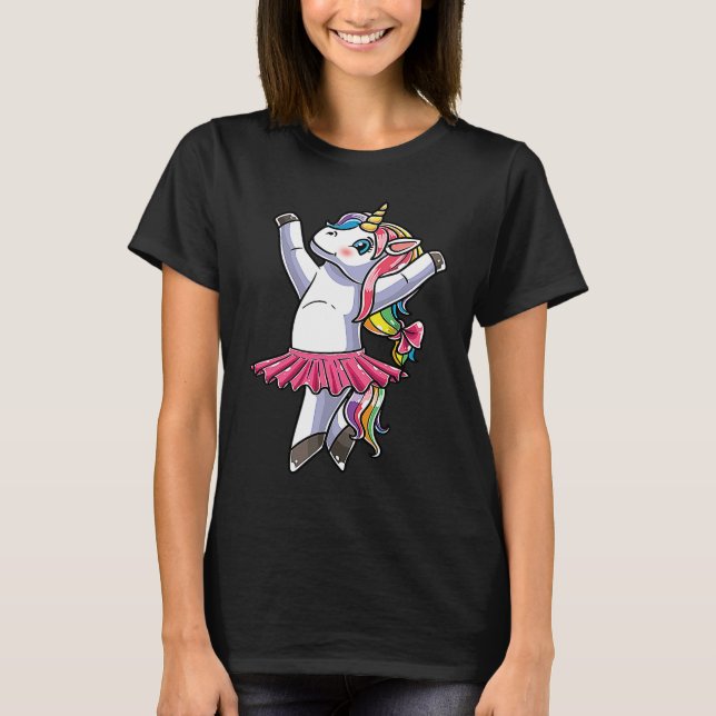 T-shirt Ballerina Unicorn Ballet Dance Dancing Danseuse (Devant)