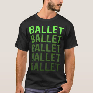 T-shirt Ballerine de ballet à dégradé blanc