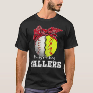 T-shirt Ballers de levage occupés Softball Baseball M