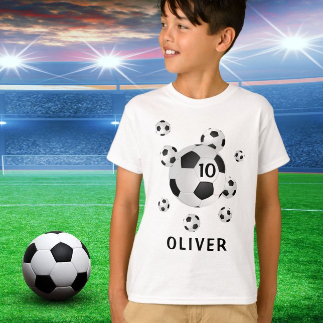 T-shirt Balles de Football Âge du sport, nombre de joueurs (Créateur téléchargé)