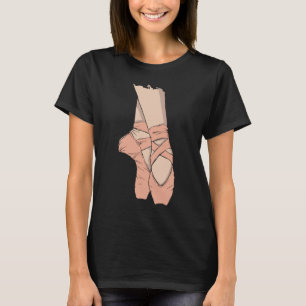 T-shirt Ballet Ballerina Pointe Chaussures Point Femmes Fi