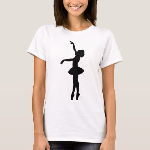 T-shirt Ballet Dancer Black Silhouette