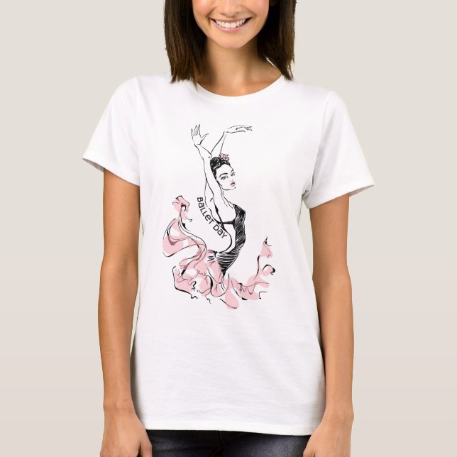 T-shirt Ballet Day, ballerine (Devant)