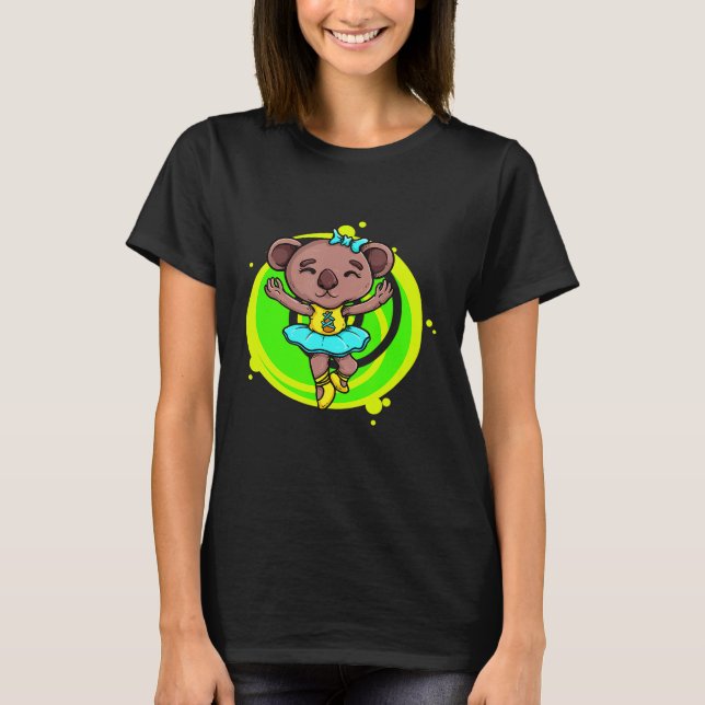 T-shirt Ballet Koala Danseuse Koala Ballerina Lover G (Devant)