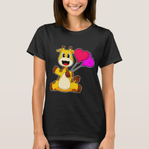 T-shirt Ballons cardiaques de girafe