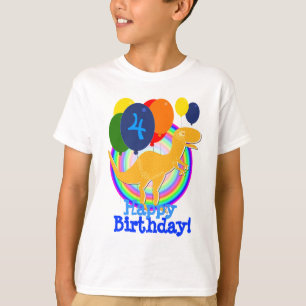 T-shirt Ballons mignons d'anniversaire de dinosaure de