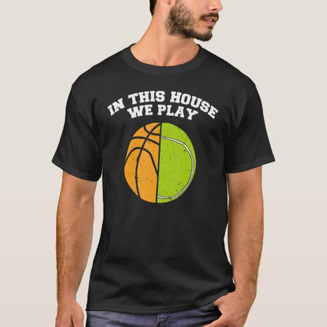 T-shirt Ballons Nous Jouons Ball Maman Papa Tennis Basketb (Devant)