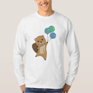 T-shirt Ballons Sumsi Castor Animaux Drôle Pour Les Enfant