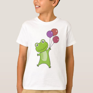 T-shirt Ballons verts grenouille Animaux amusants Enfants