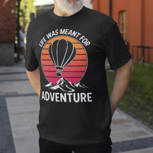 T-shirt Balloon à air chaud Vintage Retro Sunset Adventure