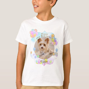 T-shirt Balloon bleu chien animal de compagnie