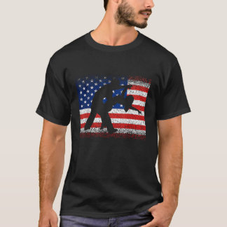 T-shirt Ballroom Dancing American Flag Dance Juillet 4 Fem