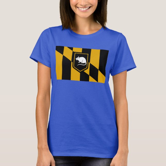 T-shirt Baltimore, drapeau de rat de DM (Devant)