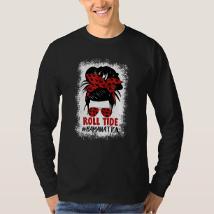 T-shirt Bamaning Rouleau Alabama Messy Bun Hair Graphi