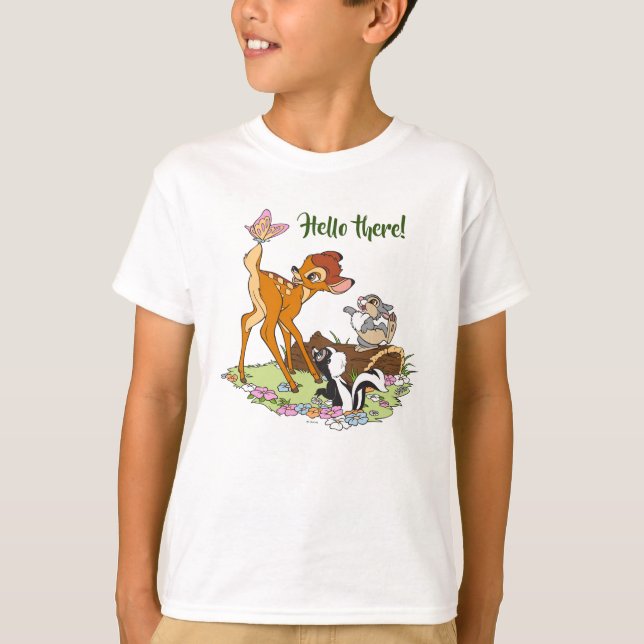 T-shirt Bambi Avec Le Papillon Sur La Queue (Devant)