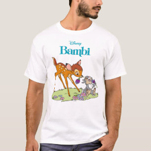T-shirt Bambi & Thumper Manger Des Fleurs De Cloches
