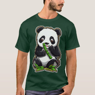 T-shirt Bambou Amour Endehender Panda Manger 2