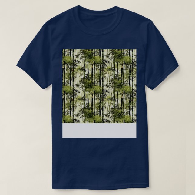 T-shirt Bambou sans couture Motif Asiatique Chinois Japona (Design devant)