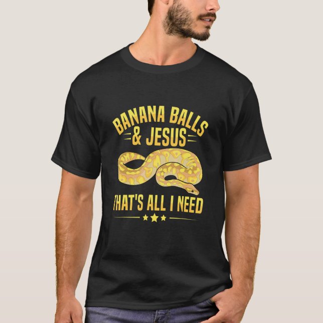 T-shirt Banana Ball Python for a Ball python breeder (Devant)