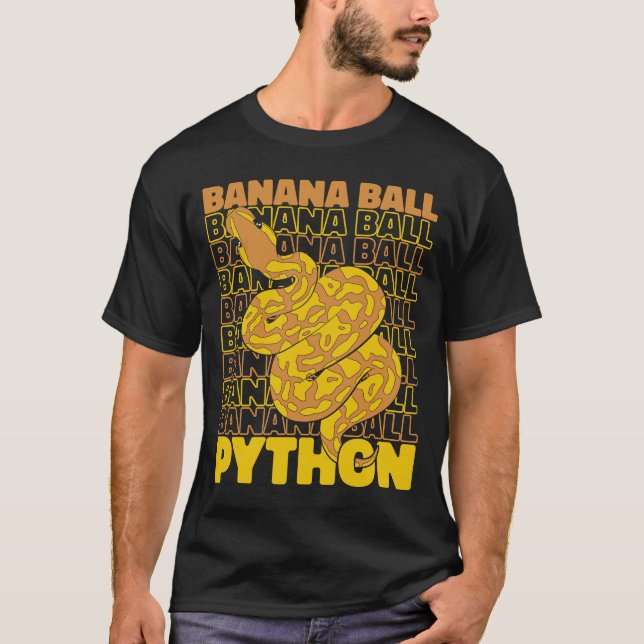 T-shirt Banana Ball Python Pythonidae Propriétaire de serp (Devant)