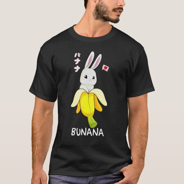 T-shirt Banana Bunny Lapin Pun Bunana Animal Fruit (Devant)