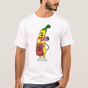T-shirt Banana en coiffeur avec sèche-cheveux