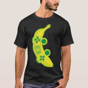 T-shirt Banana Game Controller Gamer Fruit Food Technology