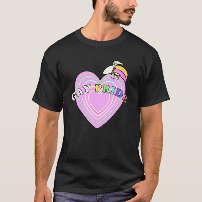 T-shirt Banana Lgbtq + Parade Gay pride Coeur Queer Lesbia (Devant)