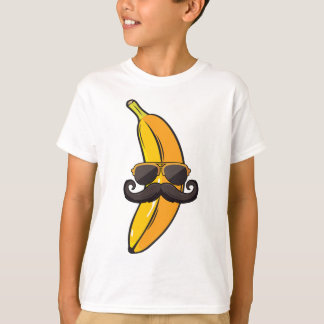 T-shirt Banana Mustache Lunettes de soleil Face Fruit Cool