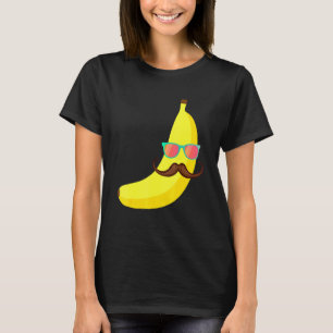 T-shirt Banana Mustache Lunettes de soleil Vacances été Tr
