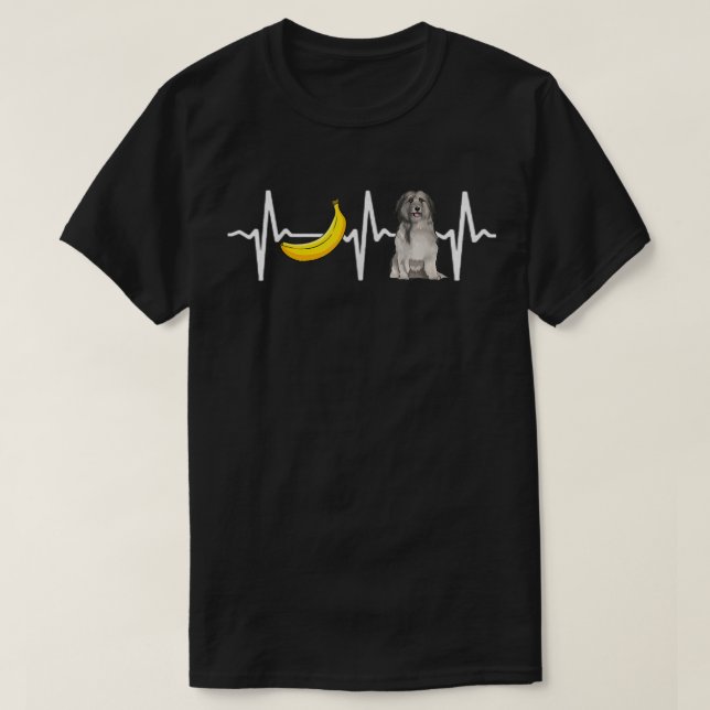 T-shirt Banana Pyrénées Berger Amoureux des chiens Heartbe (Design devant)