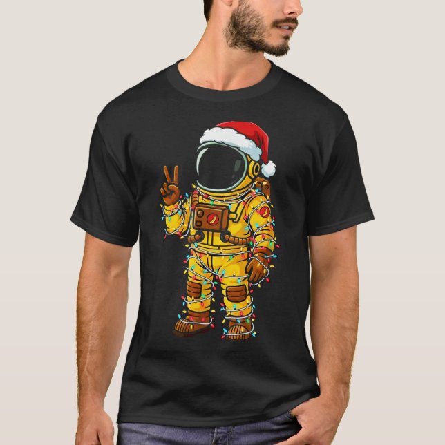 T-shirt Bananaut Space Explorer - Christmas Astronaut Ligh (Devant)
