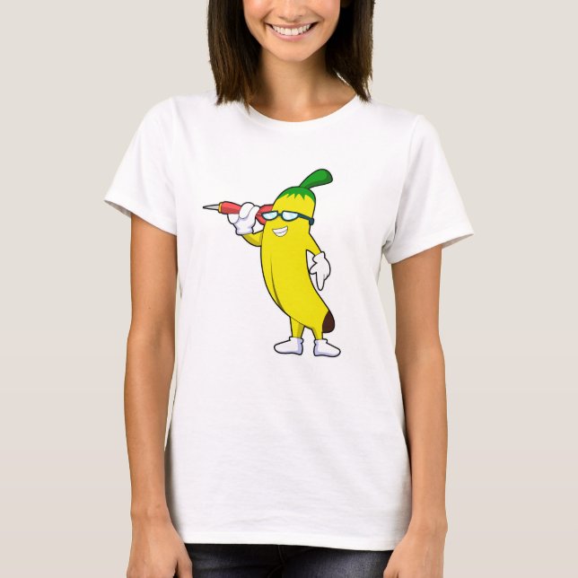 T-shirt Banane aux fléchettes avec fléchettes (Devant)