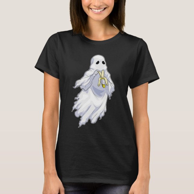 T-shirt Banane d'Halloween fantôme (Devant)