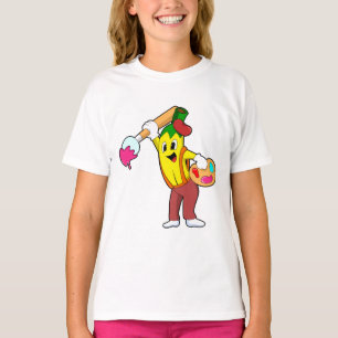 T-shirt Banane en peintre avec pinceau